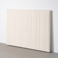 Cabeceira Creme Tecido Quarto 160 X 122 Cm