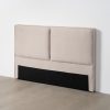 Cabeceira bege Quarto em tecido 160 x 12 x 100 cm