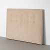 Cabeceira bege Quarto em tecido 165 x 8 x 125 cm