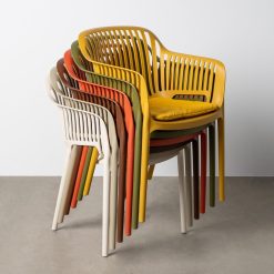 Alternative view of Cadeira Mostarda Polipropileno Exterior 55 X 61 X 80 Cm (4 unidades)
