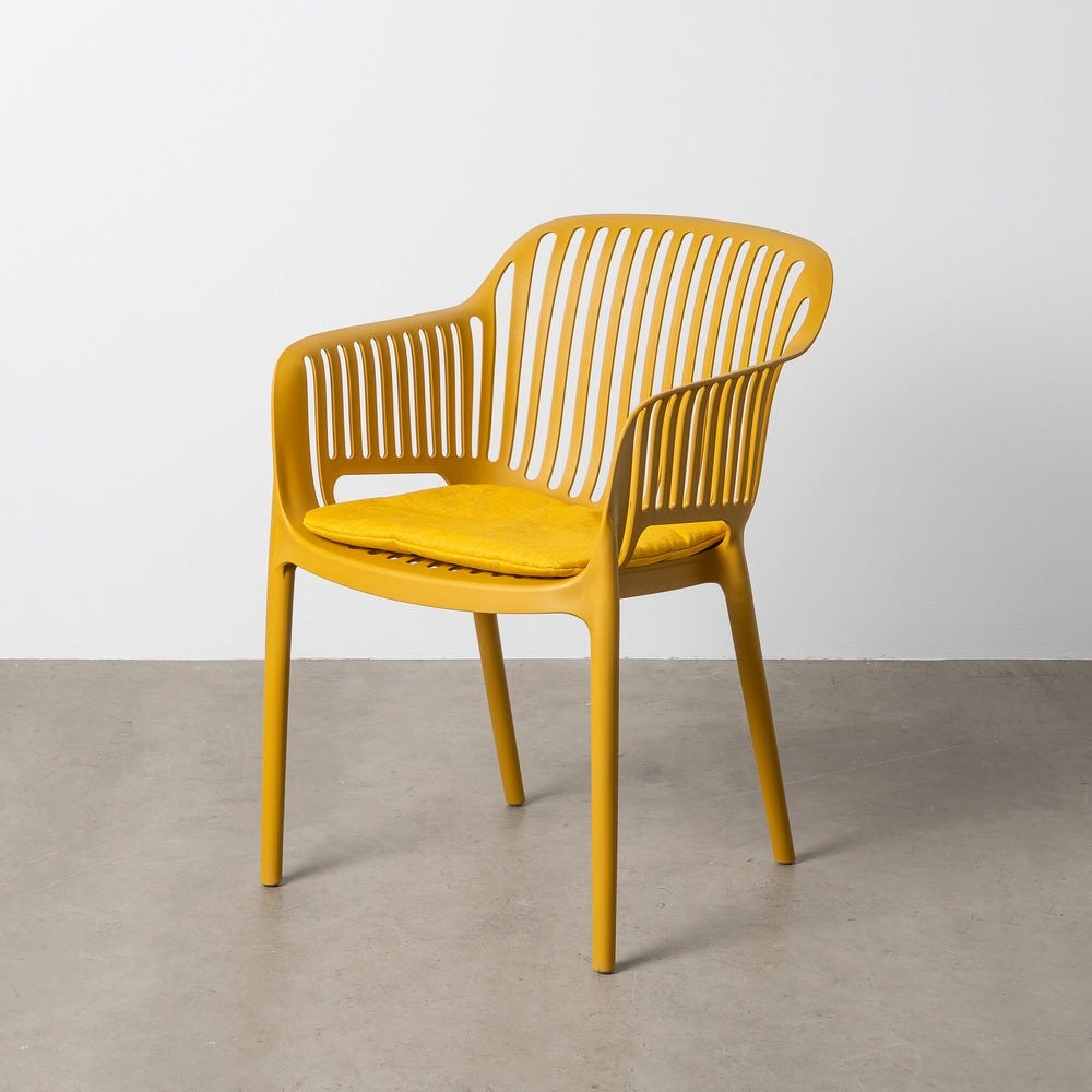 Cadeira Mostarda Polipropileno Exterior 55 X 61 X 80 Cm (4 unidades)