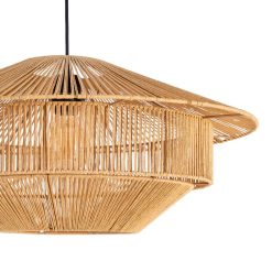 Alternative view of Candeeiro de Teto Papel para cordão de lâmpada Natural 60 x 60 x 27 cm