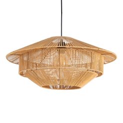 Candeeiro de Teto Papel para cordão de lâmpada Natural 60 x 60 x 27 cm