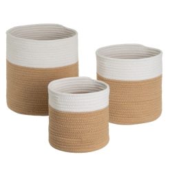 Cesta Corda bege tamanho S/3