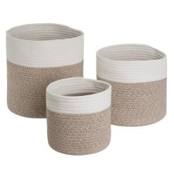 Cesto S/3 Corda Cinza 30 X 30 X 30 Cm