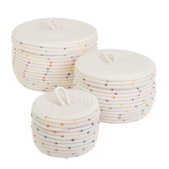 Cesto S/3 Corda Polialgodão 26 X 26 X 16 Cm