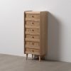 Cómoda Paulonia Natural - Mdf Madeira 40 X 30 X 104 Cm