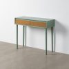 Consola de entrada em MDF verde - 90 x 35 x 75 cm