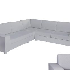 D'Angle Canapé Alumínio-Textilene 253 X 250 X 70 Cm