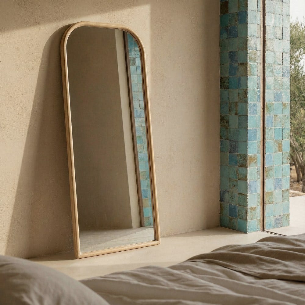 Espelho em Madeira Natural Madeira Decoração. 59