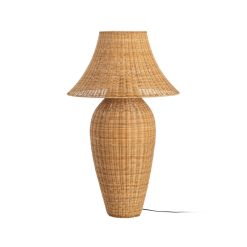 Lampada Chão Natural Rotim Iluminação 60 X 60 X 99 Cm