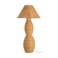 Lampada Chão Natural Rotim Iluminação 70 X 70 X 138 Cm