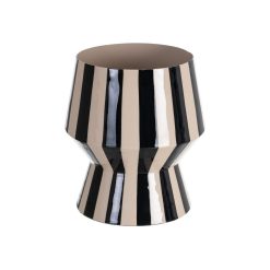 Listras Branco-Preto Metal Vidro 18