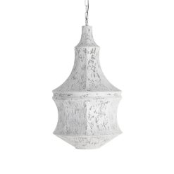 Luminária de teto em metal branco