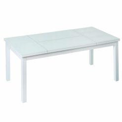 Mesa Agnes Dobrável Alumínio Branco 120 X 60 X 48