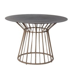 Mesa De Jantar Aço-Palhinha Pe 110 X 71