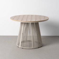 Mesa De Jantar Polywood-Pe Ratã Exterior 100 X 100 X 75 Cm