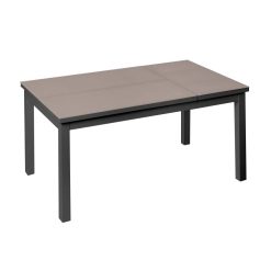 Mesa Dobrável em Alumínio Grafite-Taupe 100 X 60 X 48