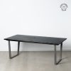 Mesa Jantar Preto Madeira / Metal 200 X 100 X 78 Cm