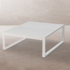Mesa baixa Io em alumínio branco