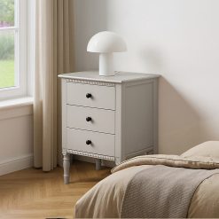 Mesa de Cabeceira Cinza BrIlha de Cozinhante Mdf- 43 X 33 X 61 Cm