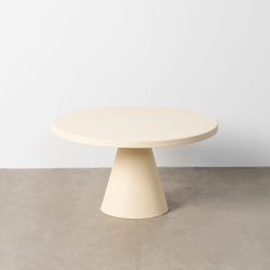 Mesa de Centro Creme Aço 71 X 71 X 38 Cm