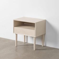 Mesa de Cabeceira Creme Mdf- Quarto 50 X 35 X 50 Cm