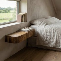 Mesa de Cabeceira Mel Madeira Cabo 55 X 15 X 7