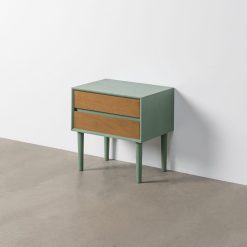 Mesa de Cabeceira Verde Mdf- Quarto 50 X 35 X 50 Cm