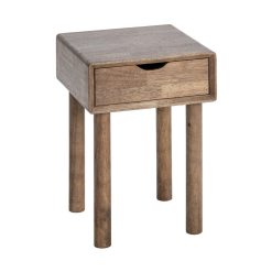 Alternative view of Mesa de Cabeceira castanho Madeira Amy 40 X 40 X 55 Cm