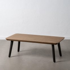 Mesa de Centro Natural-Preto Madeira-Metal 120 X 60 X 43 Cm