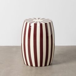 Mesa de apoio Listras Bordeaux em metal