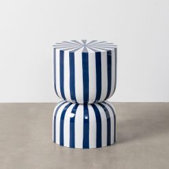 Mesa de apoio Listras em metal azul