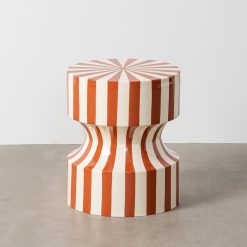 Mesa de apoio Listras em terracota e metal