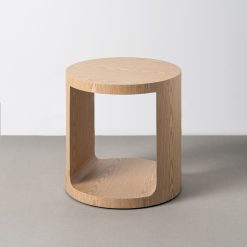 Mesa de apoio em MDF natural - Dimensões: 50 x 50 x 51 cm