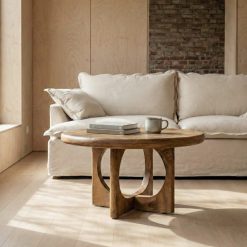 Mesa de centro Mel Madeira em madeira de manga