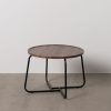 Mesa de centro castanho em MDF e metal