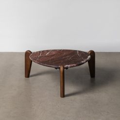 Mesa de centro em mármore/madeira