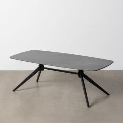 Mesa de centro em pedra sinterizada preta