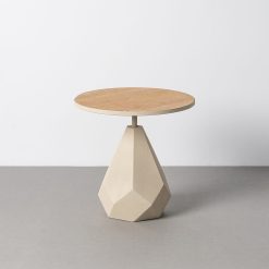 Mesa de metal creme 50 x 50 x 50 cm