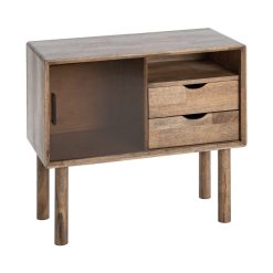 Alternative view of Móvel Ocasional de Madeira-Cristal 80 x 38 x 70 cm