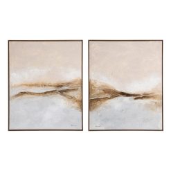 Pintura Abstrata 2/M Tela Decoração. 132 X 162 Cm (2 unidades)