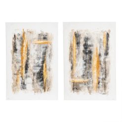 Pintura Abstrata 2/M Tela Decoração. 80 X 120 Cm (2 unidades)