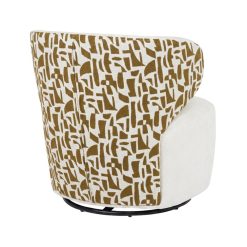 Alternative view of Poltrona Creme-Ocre Duplo em Tecido 73 X 68 X 74 Cm