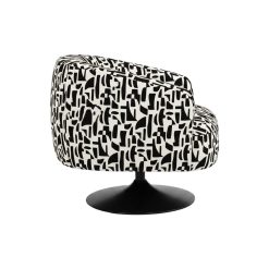 Alternative view of Poltrona Estampada Preto-Branco 76 X 80 X 73 Cm