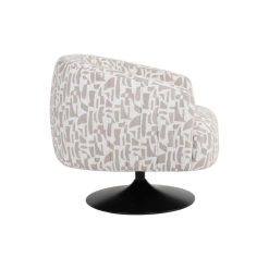 Alternative view of Poltrona estampada Creme-Bege 76 x 80 x 73 cm