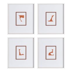 Quadro Pintura Abstrata 4/M 40 X 46 Cm (4 unidades)