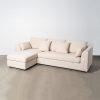 Sofá Chaise Longue Deixei/Certo Creme 260 X 164 X 76 Cm