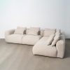 Sofá Chaise Longue Direita Creme Tído 307 X 202 X 81 Cm