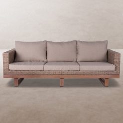 Sofá Natural 3 Lugares Vime-Madeira 220 X 89 X 64